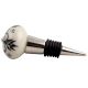 Black Leaf Round Ceramic Wine Stopper